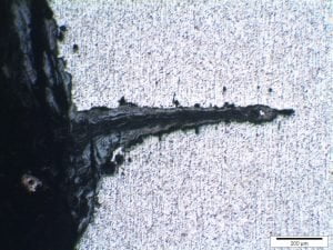 Corrosion fatigue crack