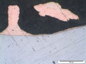Example of failed thermal fuse weld after testing